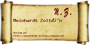 Meinhardt Zoltán névjegykártya